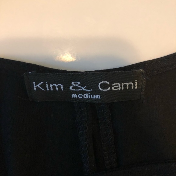 Kim & MIA Black Top with Sheer Back Tunic - Picture 6 of 8